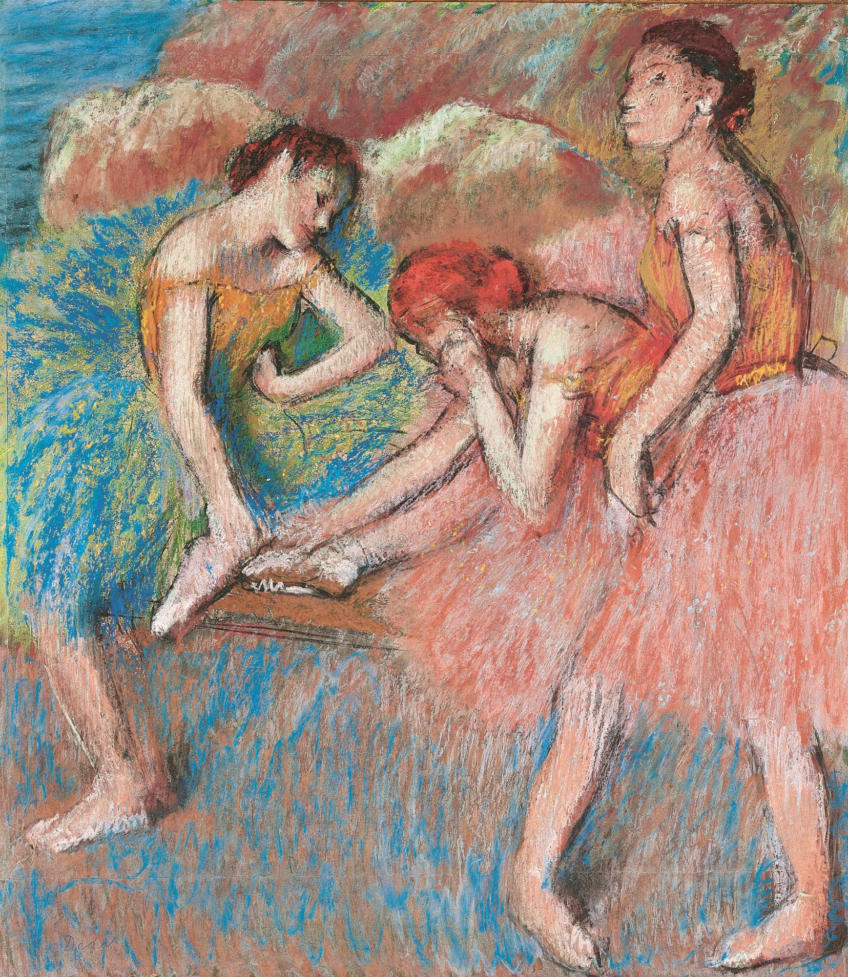 Edgar Degas, Dancers Resting, c. 1898 #art #painting #degas