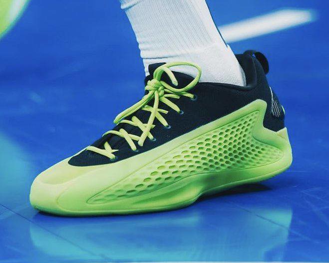 Anthony Edwards debuts the “Slime Green” adidas AE 1 Low during