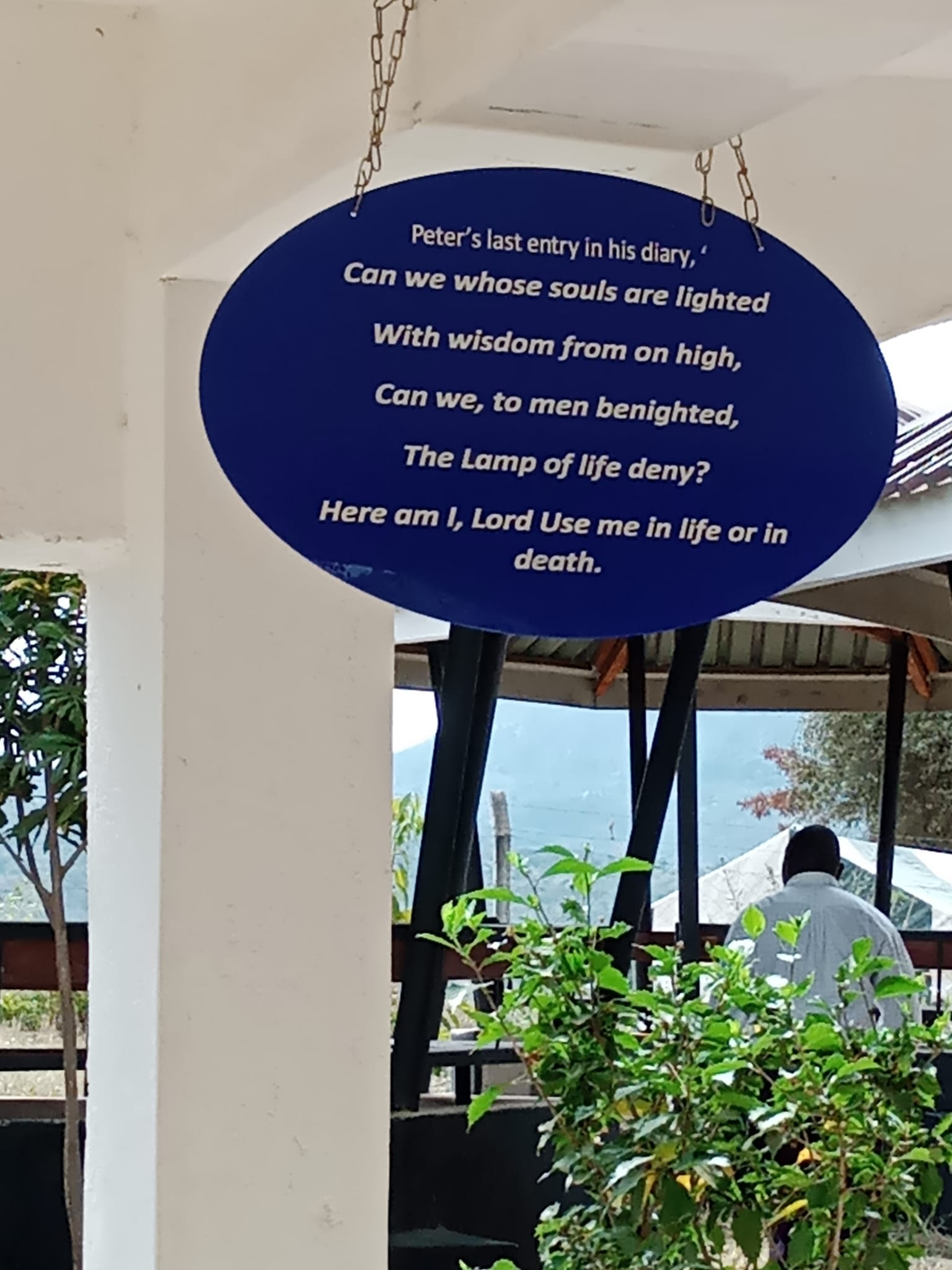 These are the last words of the homesteader Africa Inland Church
