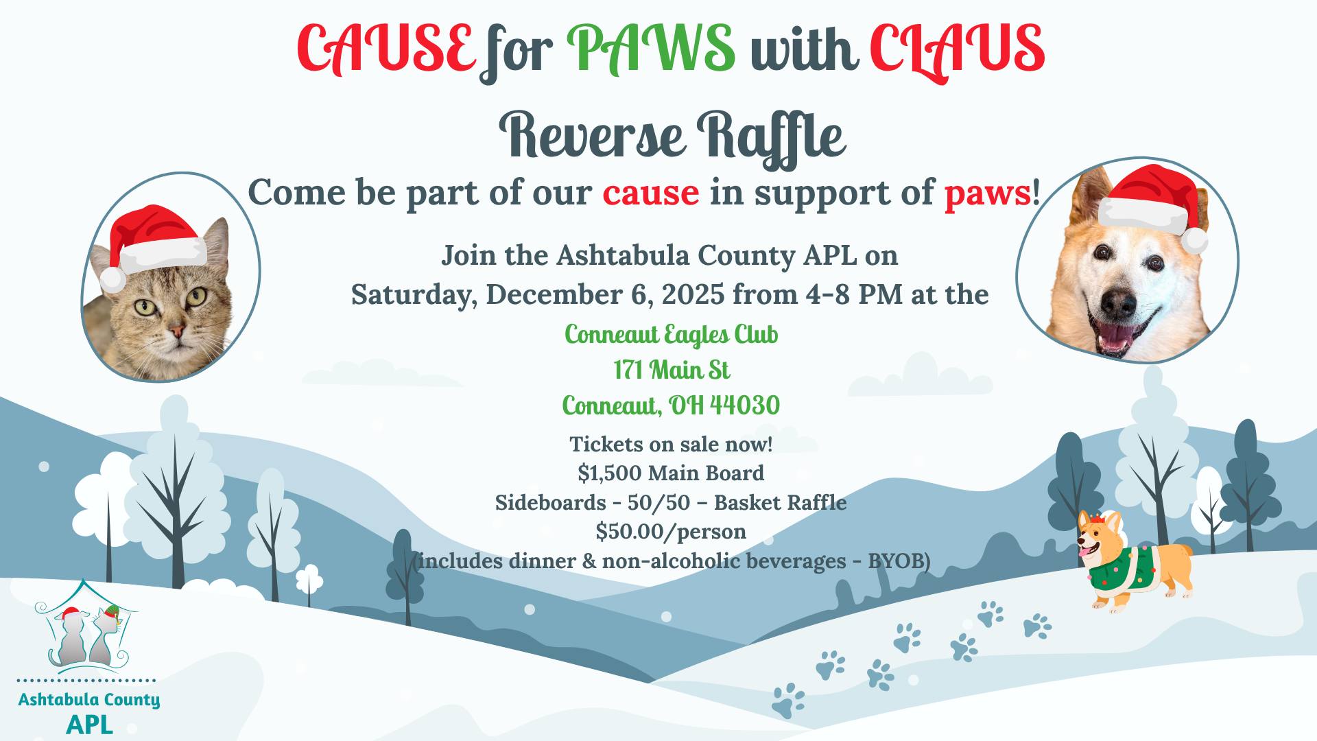 Cause for Paws with Claus Reverse Raffle