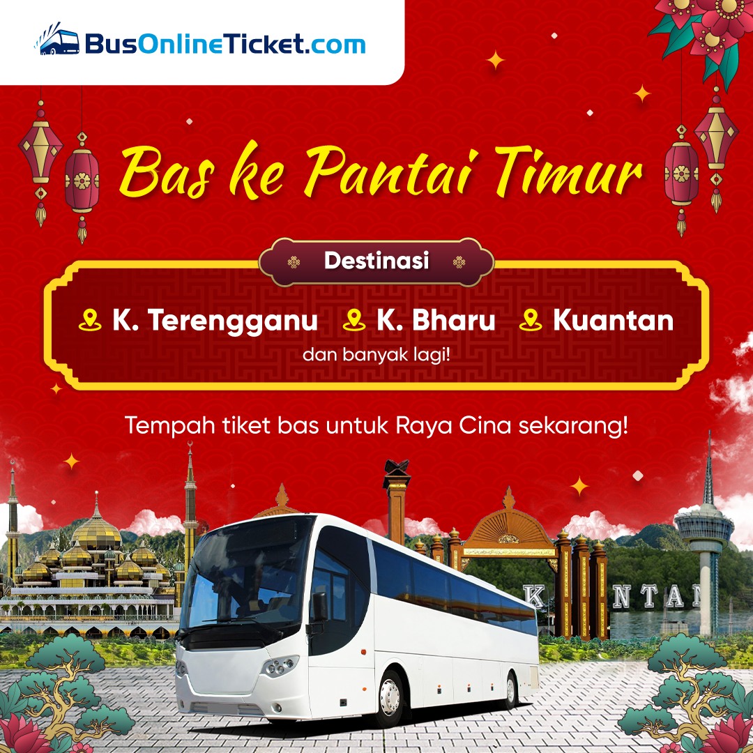 🚌 Tiket Bas Raya Cina ke Pantai... - BusOnlineTicket.com
