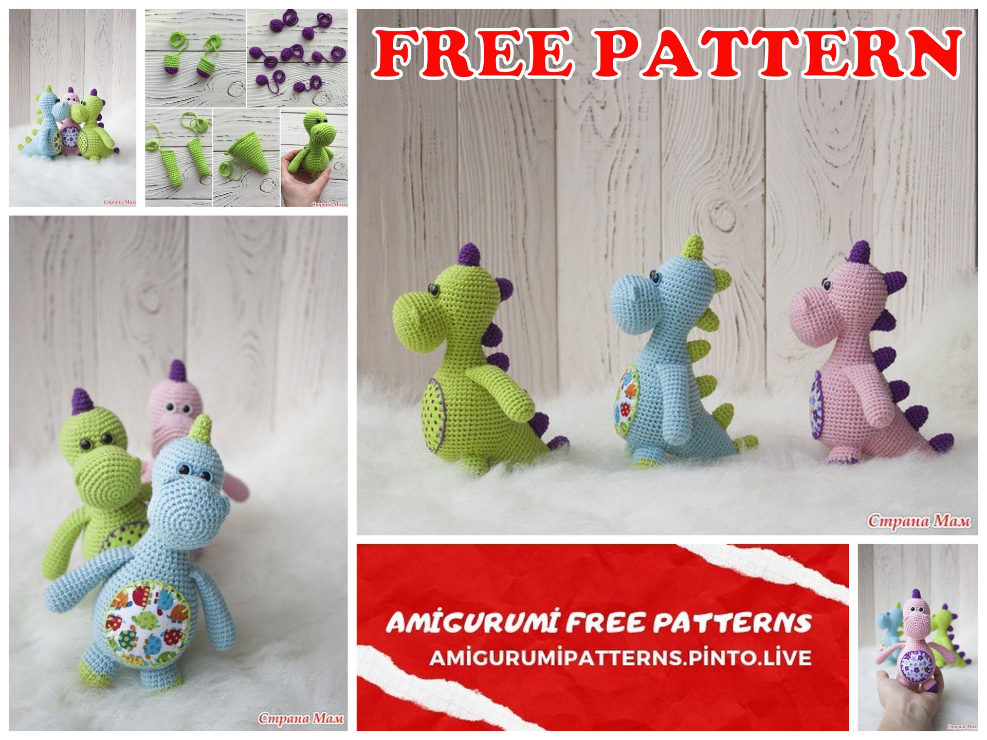 Amigurumi Patterns Pinto Live - Amigurumi Little Cute Dragon Free ...