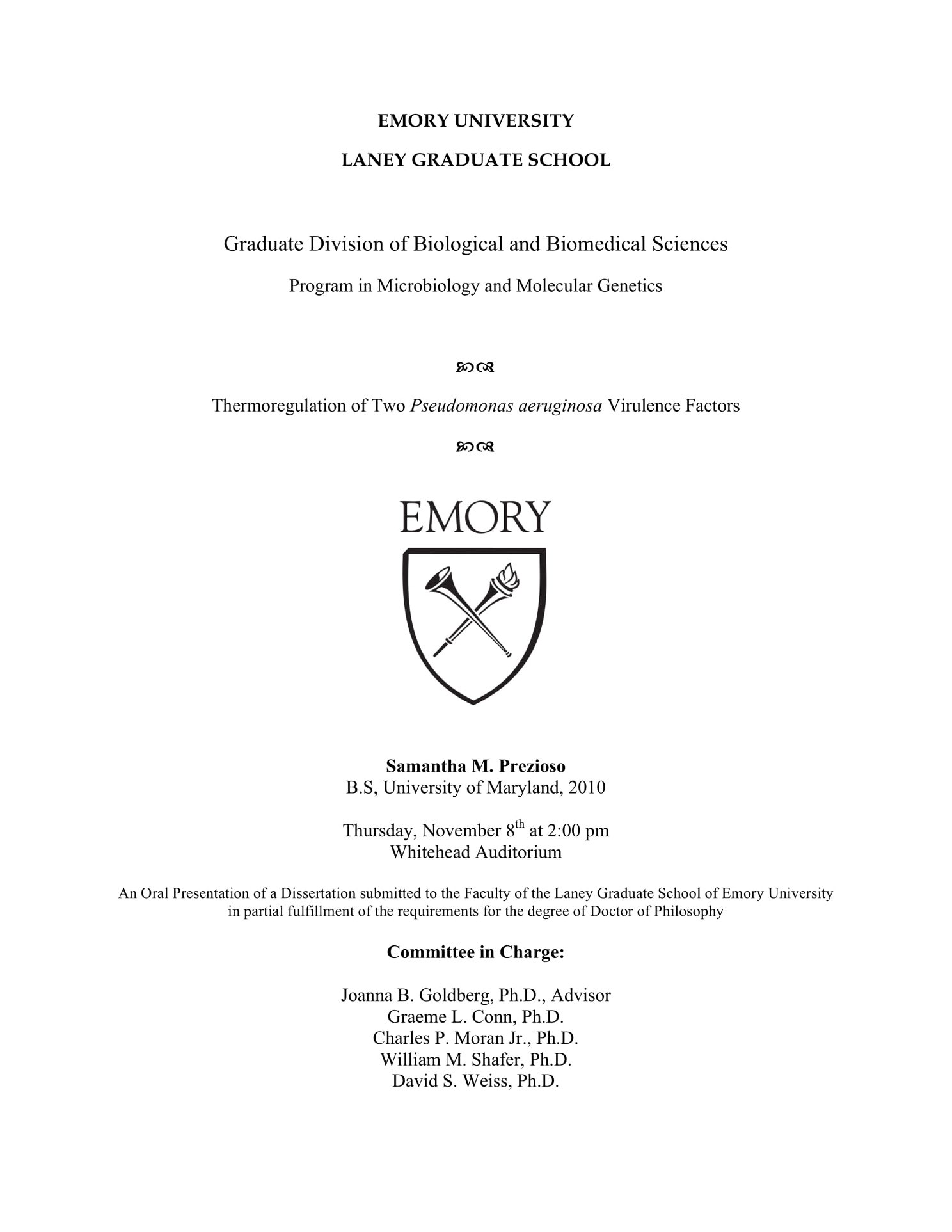 Emory University MMG Graduate Program