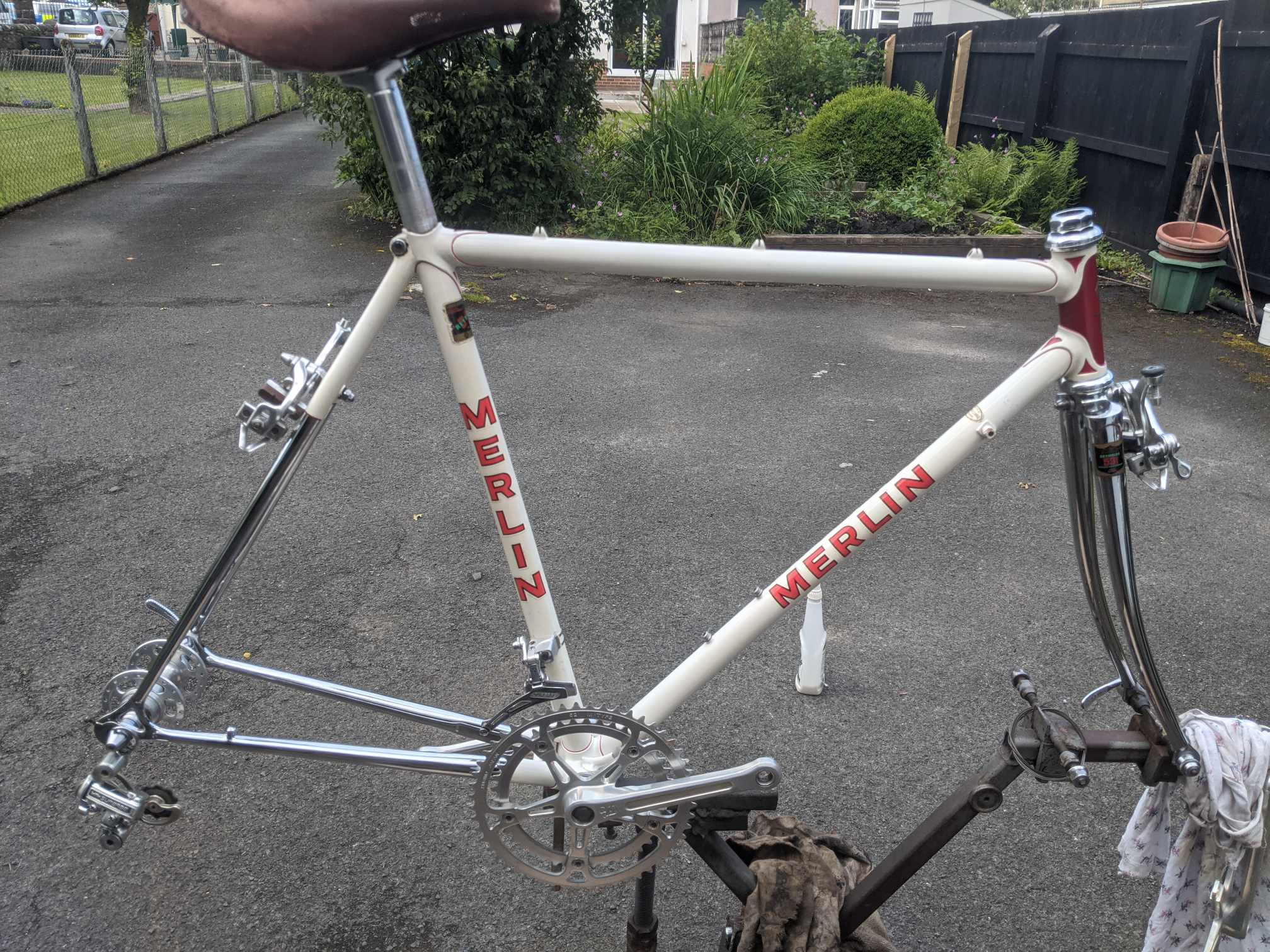 Cadre De Vélo De Route TVT Années 80 – Taille 53 Cm, Carbone Et Aluminium, Fabriqué En France, Occasion
