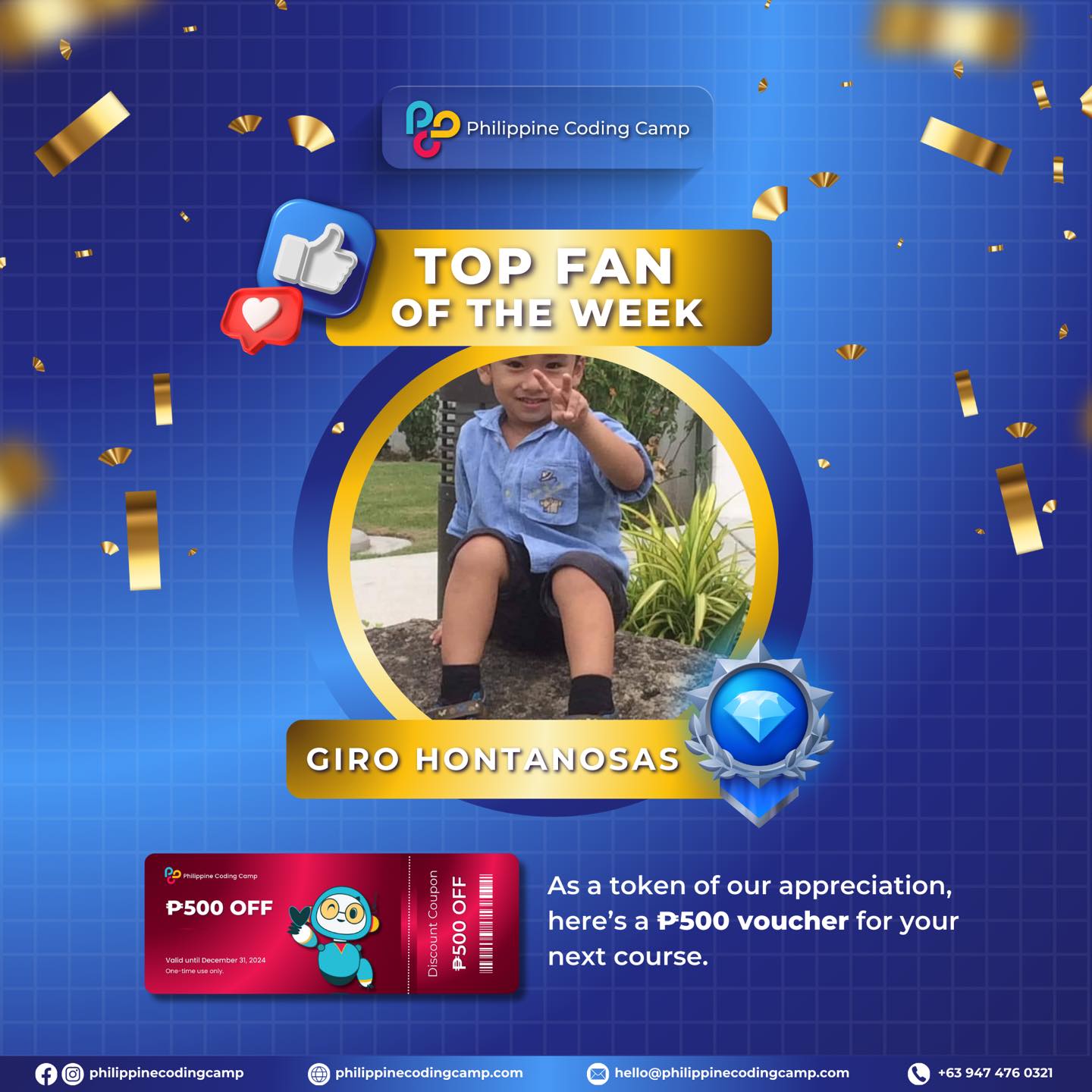 🌟 Top Fan of the Week Alert! 🌟... - Philippine Coding Camp