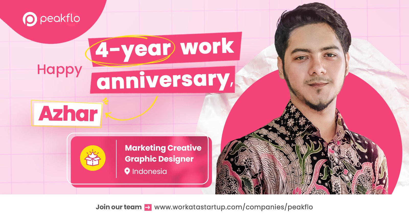 Peakflo - 🎉 Cheers to 4 amazing years, Azhar! 🎉 Azhar has... | Facebook