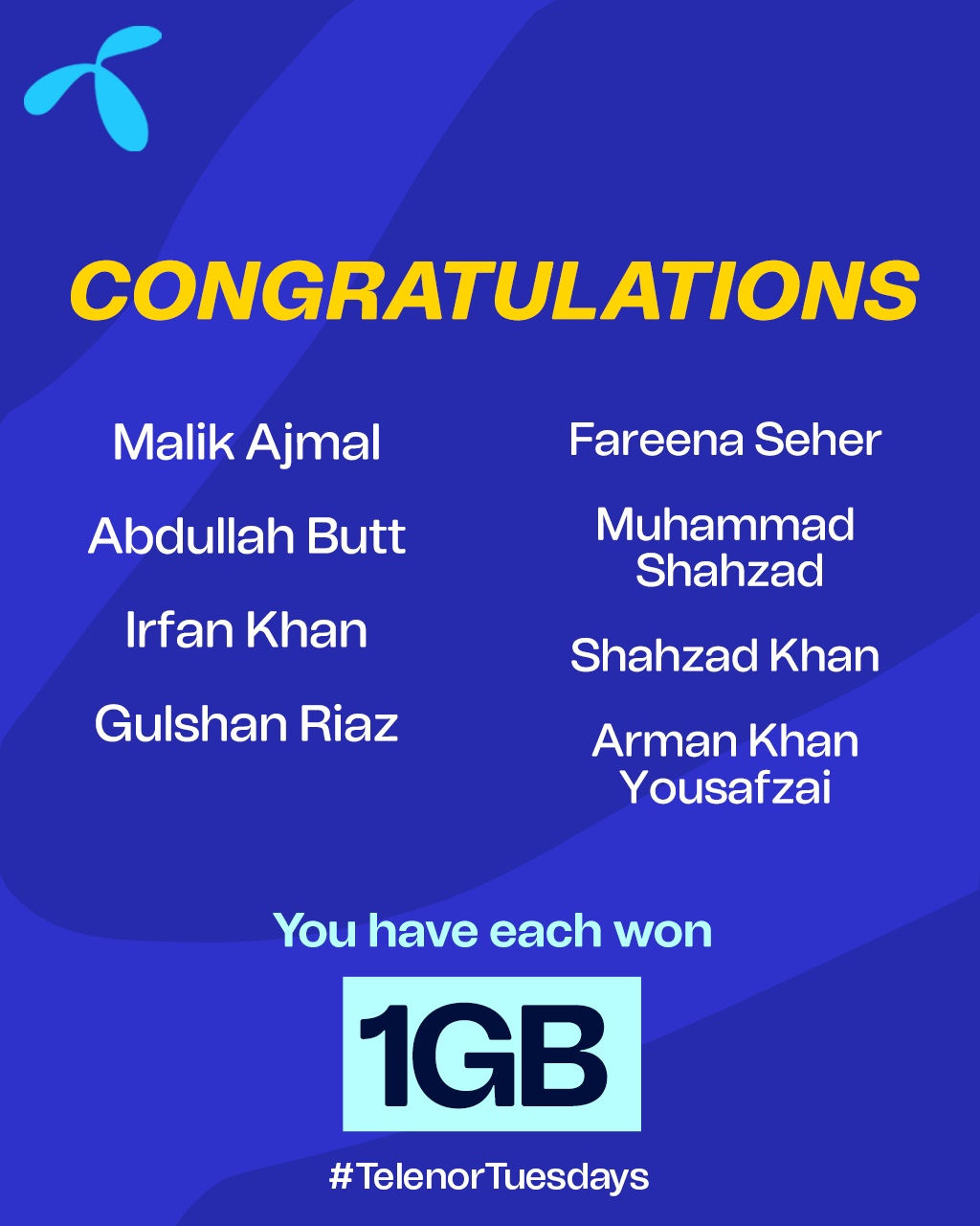 Congratulations to our free MBs... - Telenor Pakistan