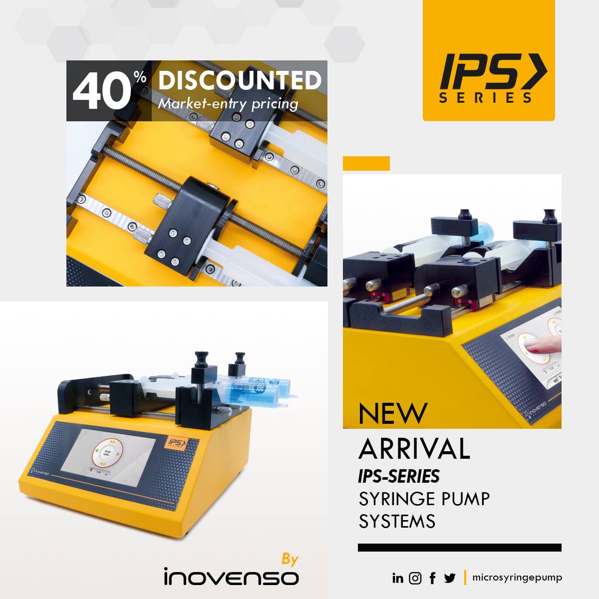 IPS Syringe Pumps by Inovenso - Unique design, excellent linearity ...