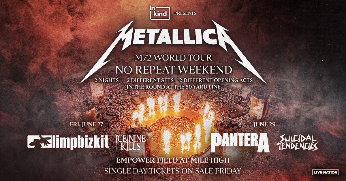 METALLICA M72 WORLD TOUR 2025 NORTH AMERICAN DATES ANNOUNCED