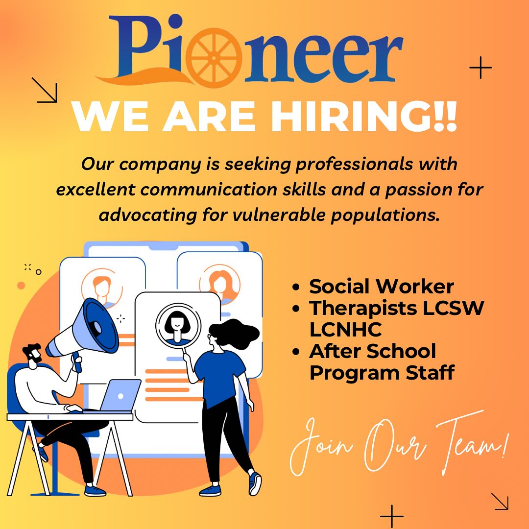 🧡 WE ARE HIRING! 🧡 We are... - Pioneer Youth Services | Facebook