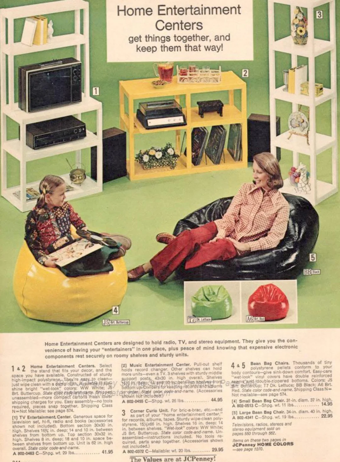 Home Entertainment Centers and Bean Bag Chairs from the JCPenney