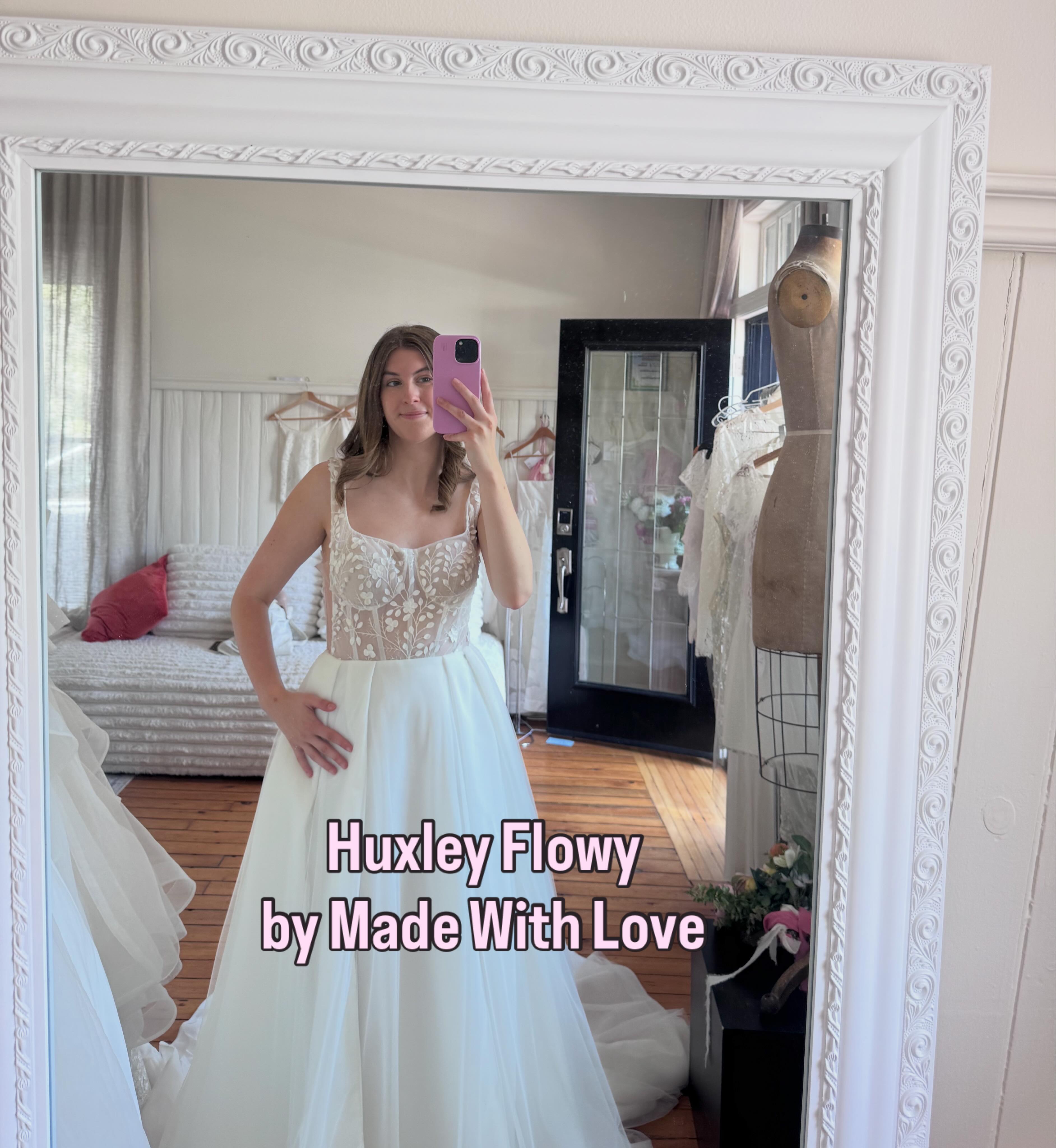 Rare Huxley Flowy wedding dress by Australian designer