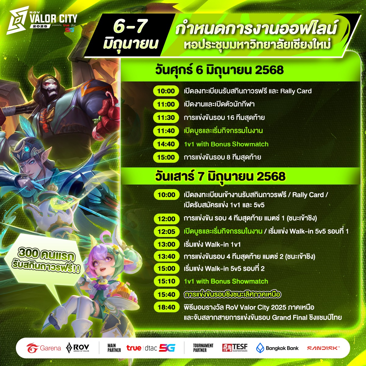Garena - เปิดกำหนดการงานออฟไลน์ RoV🏆 ภาคเหนือที่จังหวัดเชียงใหม่ พบกัน ...