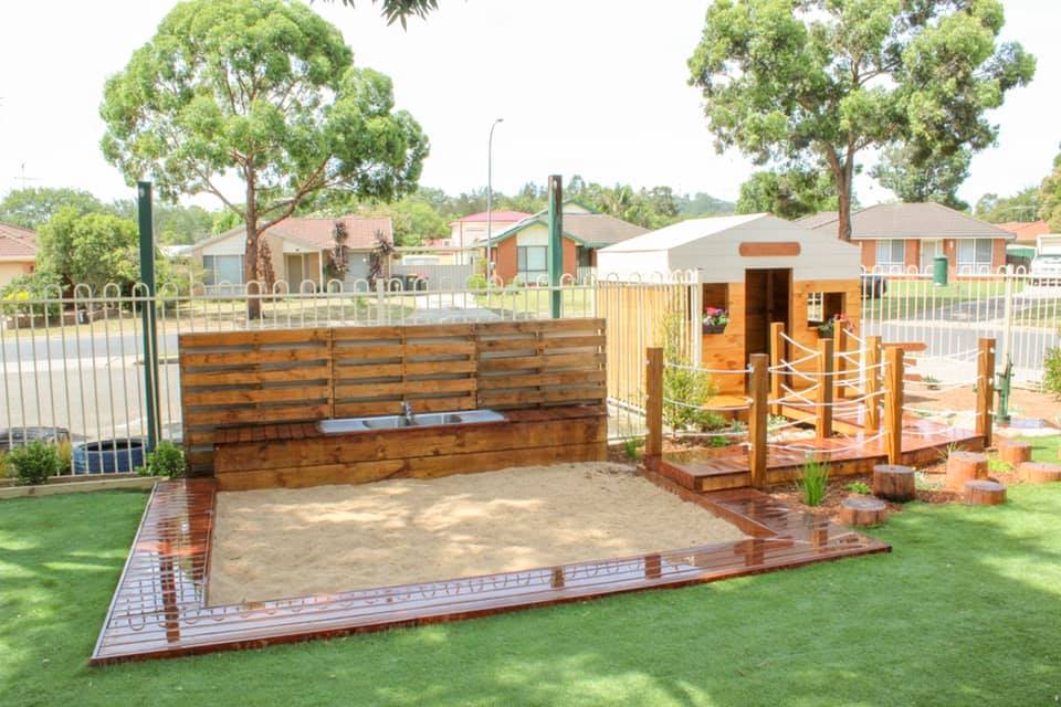 Natural Curran's hill Sand pit, mud kitchen, deck