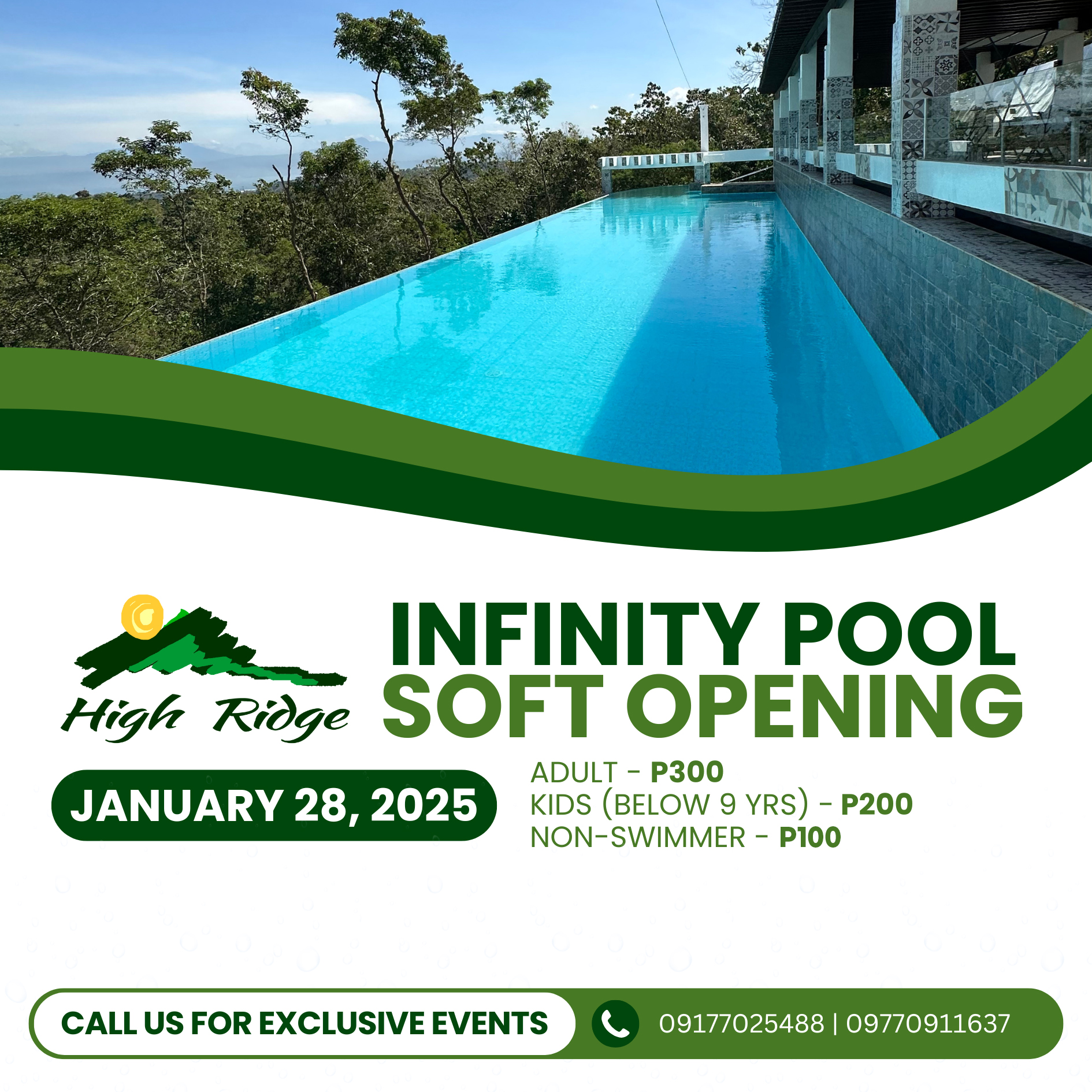 CDODev.Com - HIGH RIDGE SOFT OPENING OF ITS INFINITY POOL ON JANUARY 28 ...