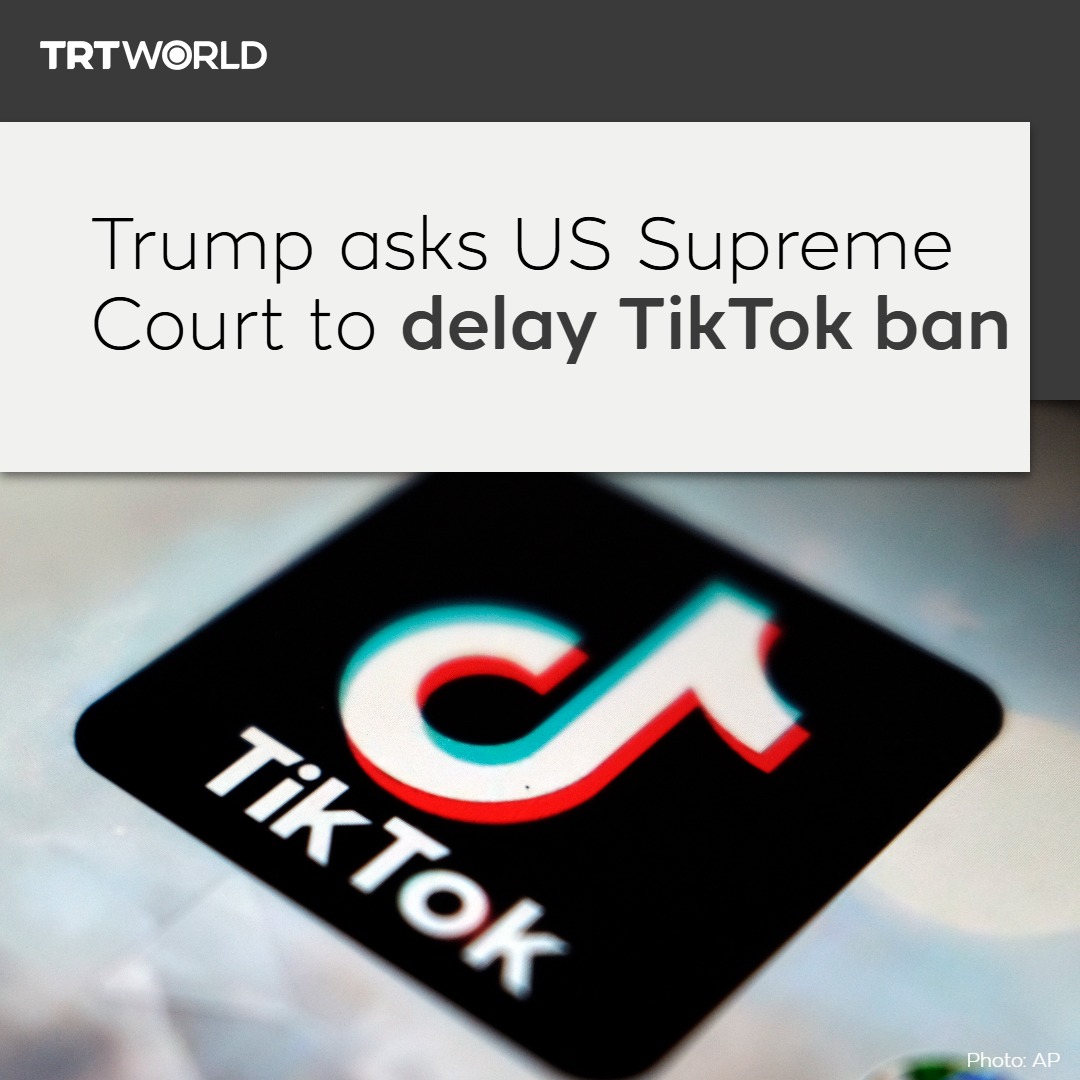 TRT - Trump asks US Supreme Court to pause a federal law that would ban ...