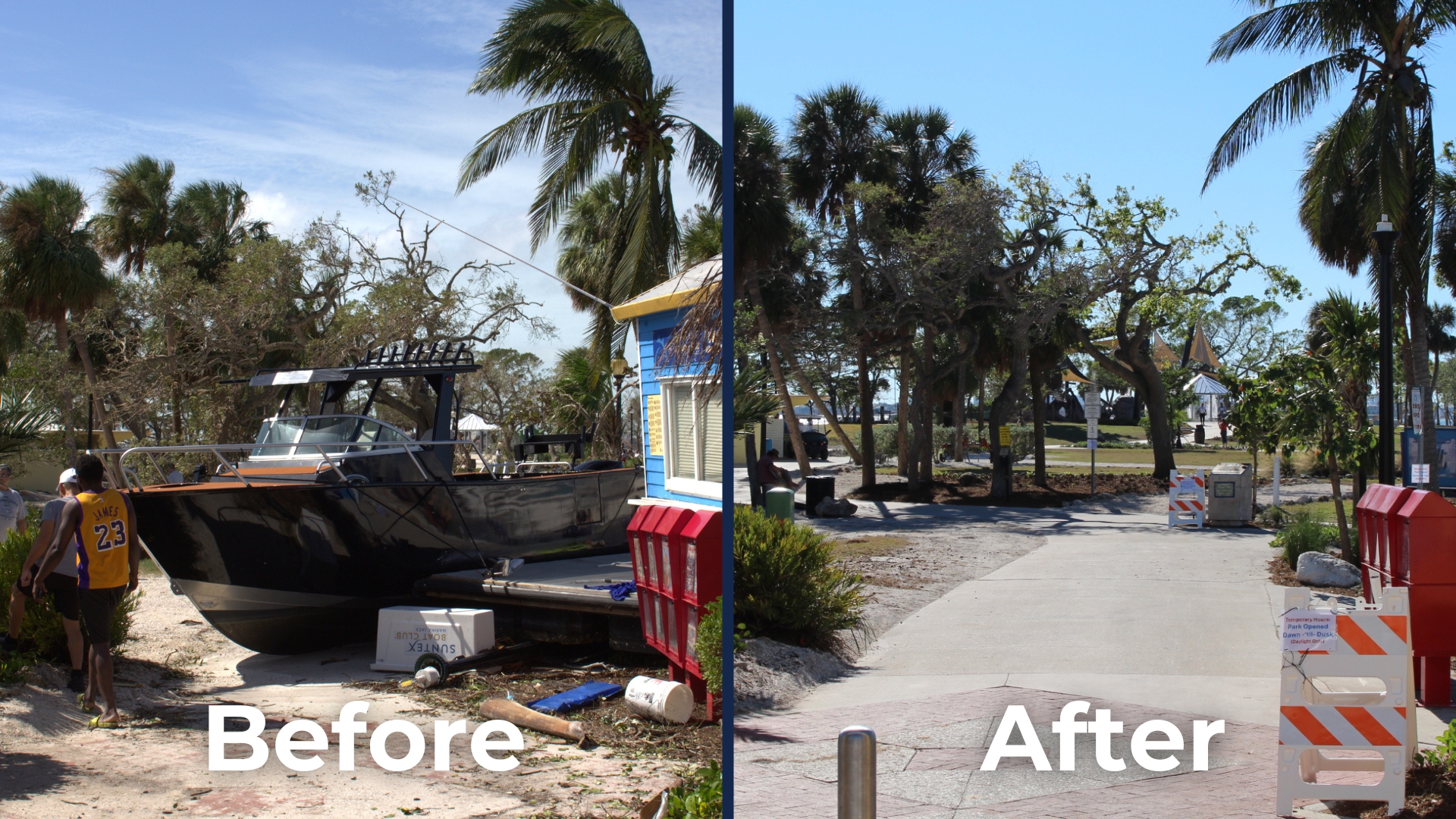 Photo inspiration: Saltwater Storm Damage Reference: City 𝐁𝐚𝐲𝐟𝐫𝐨𝐧𝐭 𝐏𝐚𝐫𝐤 𝐢𝐬 𝐨𝐩𝐞𝐧 Exactly 7 Weeks After Hurricane