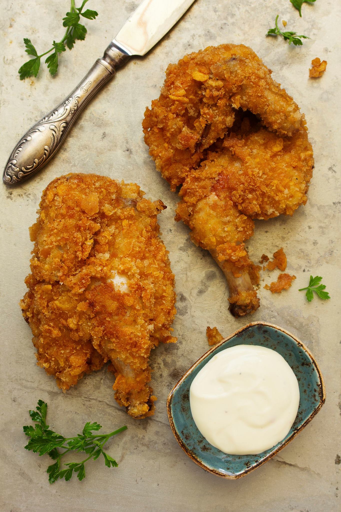 Cb Chicken Fried Chicken Breaded In Corn Flakes