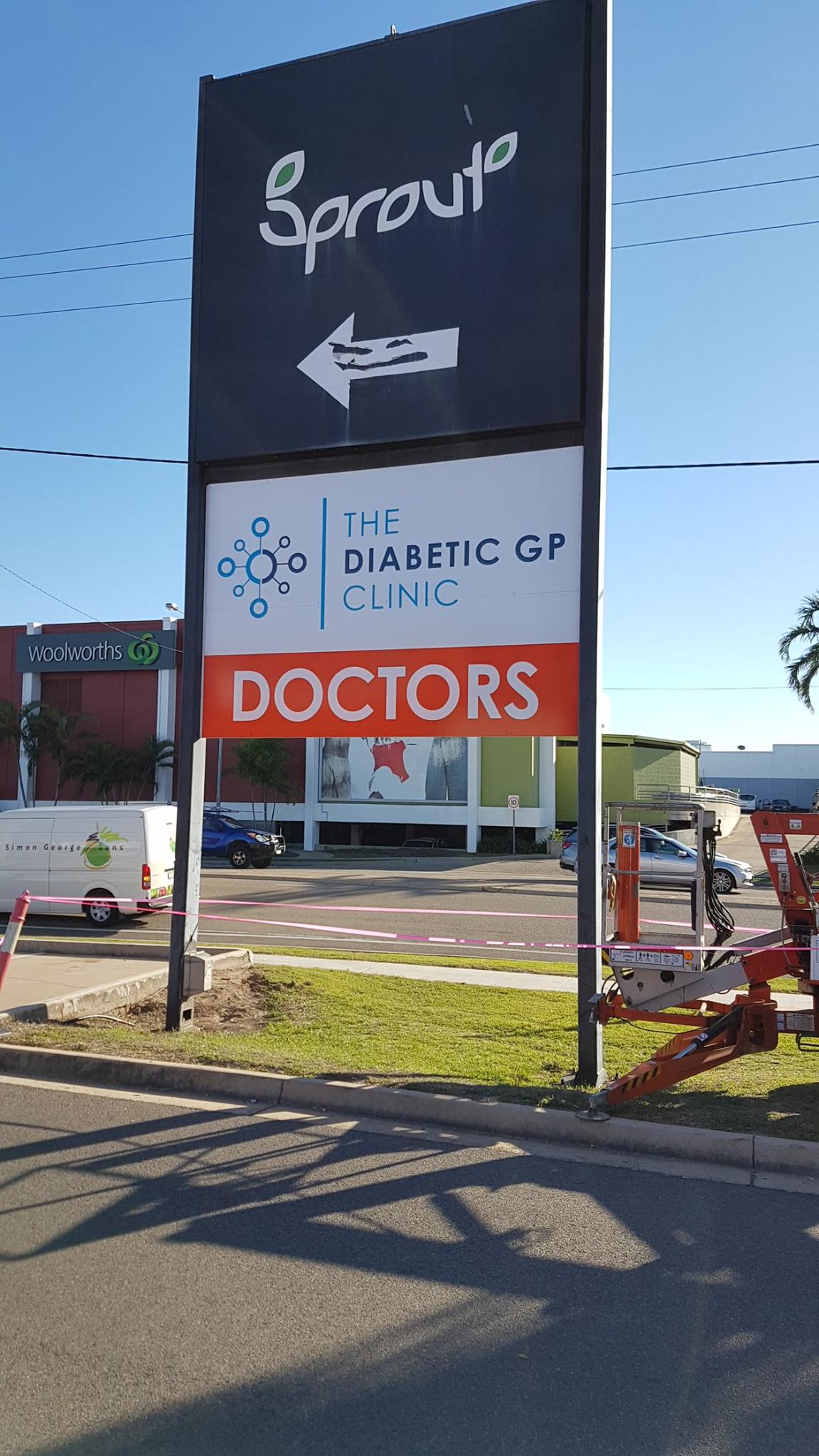 The Digimen - | New Pylon signs for The Diabetic GP Clinic...