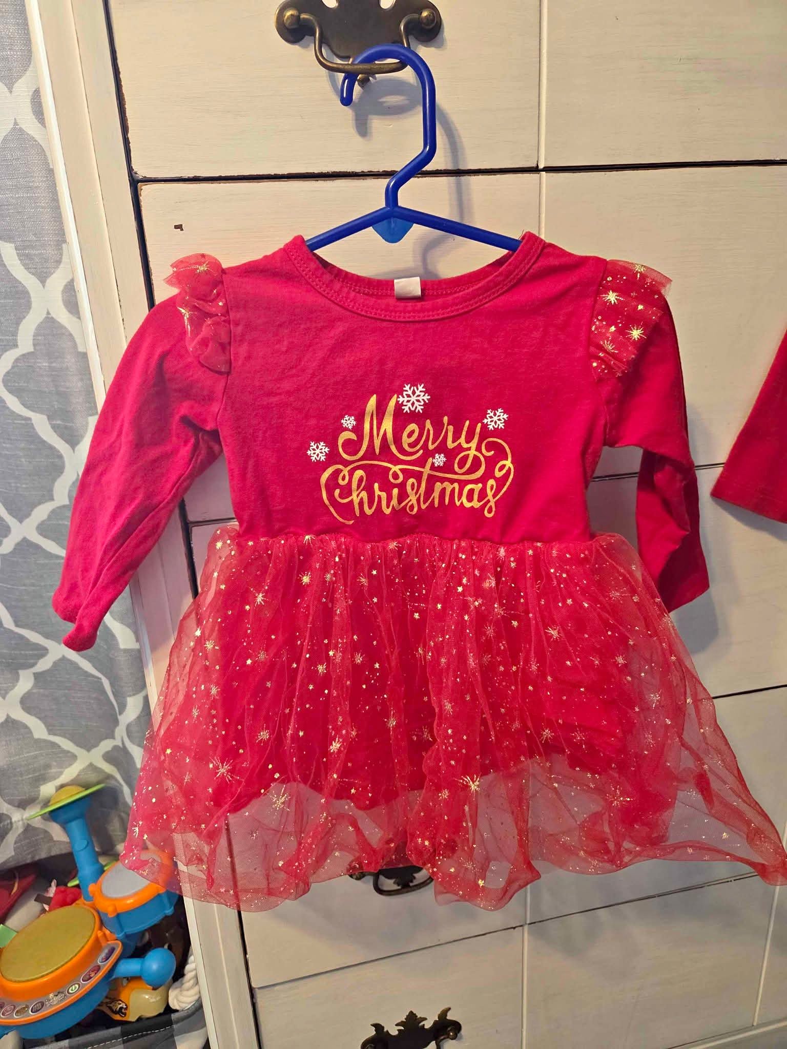 12 mo christmas dress Toddler Baby Girl Santa Claus Dress Princess Dress Cute Christmas Outfit (6-12 Months, Red Long Sleeve): Clothing, Shoes & Jewelry Featuring a festive white winter tree printed bodice Christmas Dresses for 12-18 Months