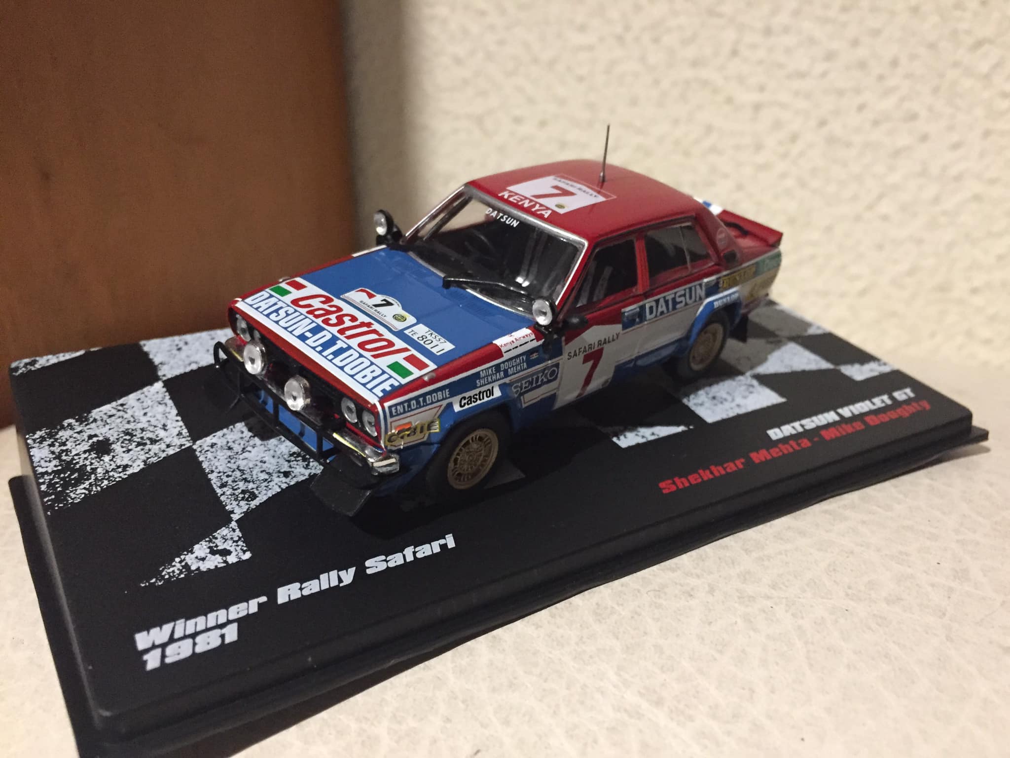 Datsun Violet GT takes 2nd place at 1981 Safari Rally