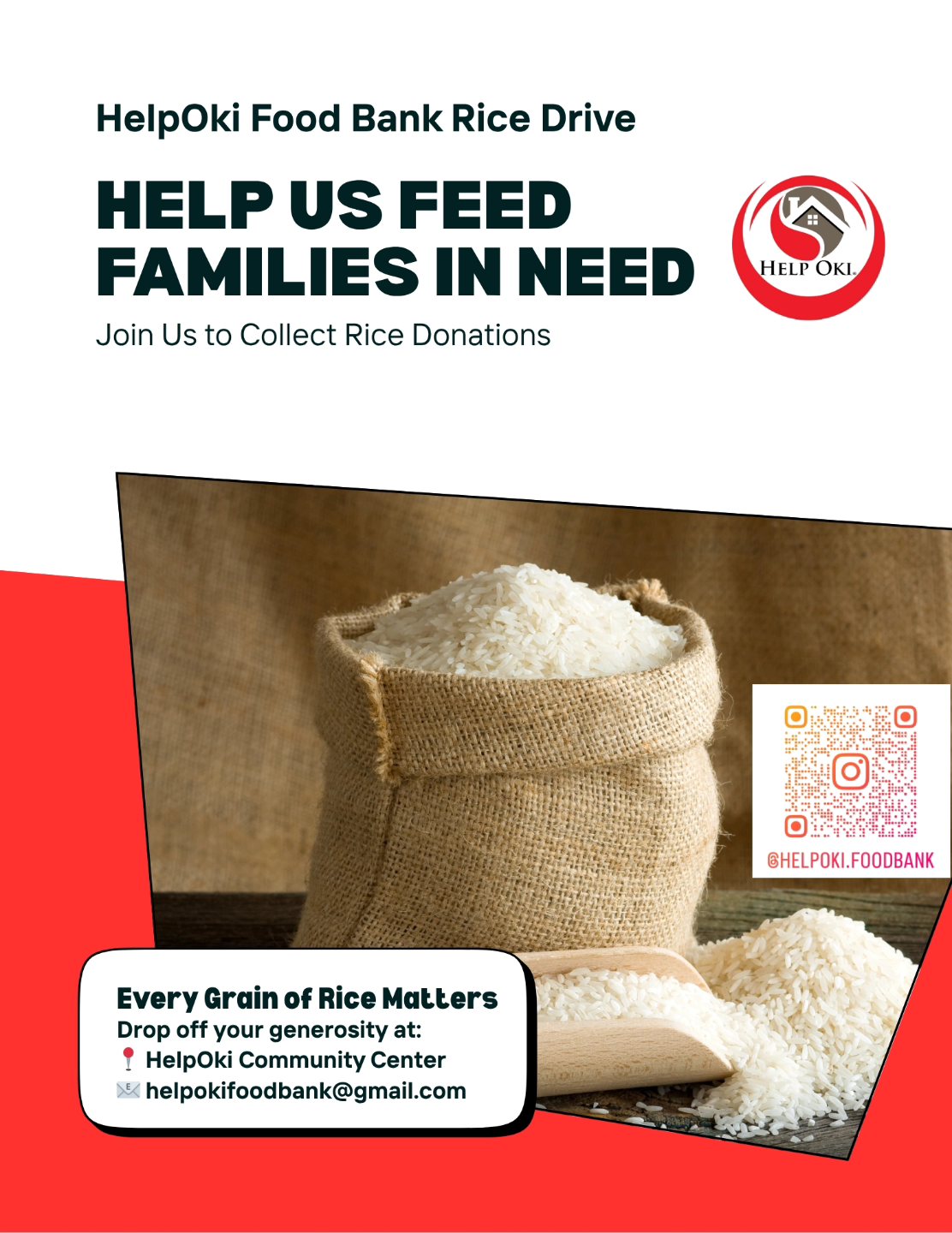 HelpOki - 🌾 Every Grain Counts: Community Rice Drive 🌾 “In every grain ...