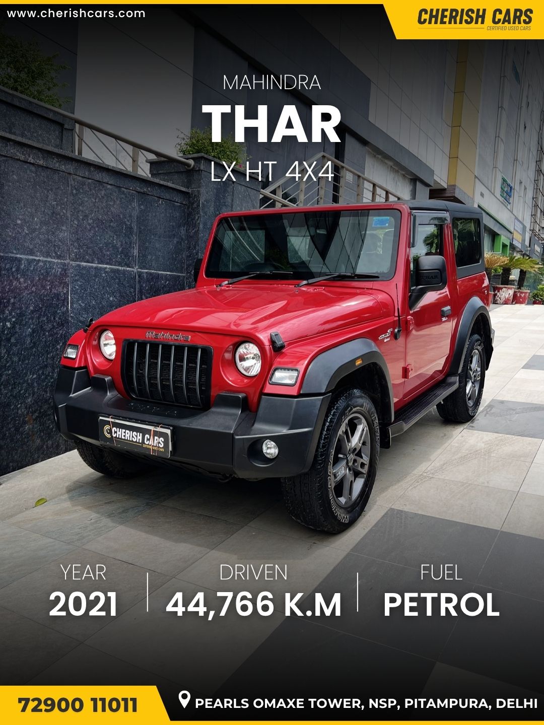 2021 Mahindra Thar LX HT 4x4 petrol for sale in Delhi