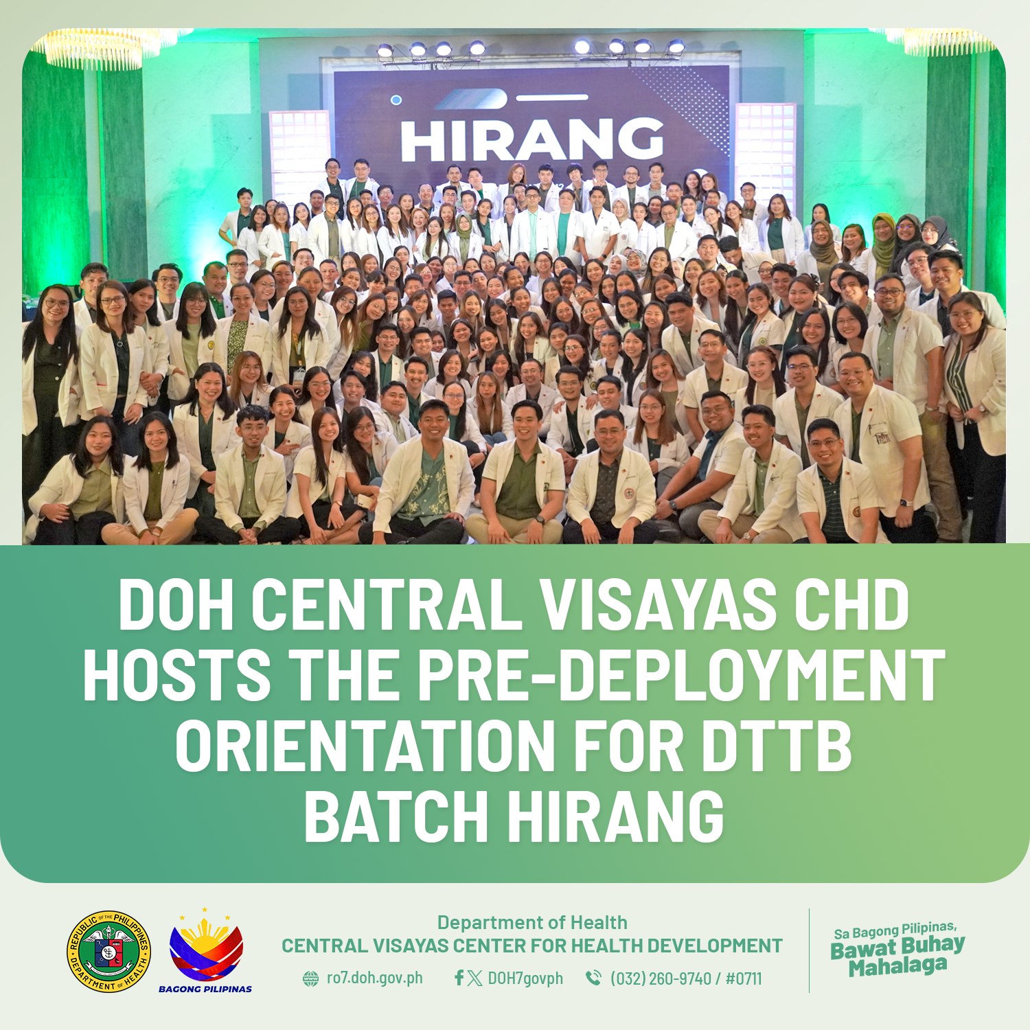 𝗗𝗢𝗛 𝗖𝗘𝗡𝗧𝗥𝗔𝗟 𝗩𝗜𝗦𝗔𝗬𝗔𝗦 𝗖𝗛𝗗 𝗛𝗢𝗦𝗧𝗦 𝗧𝗛𝗘 𝗣𝗥𝗘-𝗗𝗘𝗣𝗟𝗢𝗬𝗠𝗘𝗡𝗧 𝗢𝗥𝗜𝗘𝗡𝗧𝗔𝗧𝗜𝗢𝗡 𝗙𝗢𝗥 𝗗𝗧𝗧𝗕 ...