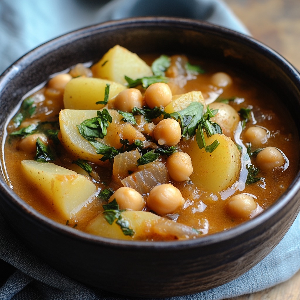 Ta - Ragoût de pommes de terre et pois chiches (pour 4 personnes) ⏳ ...