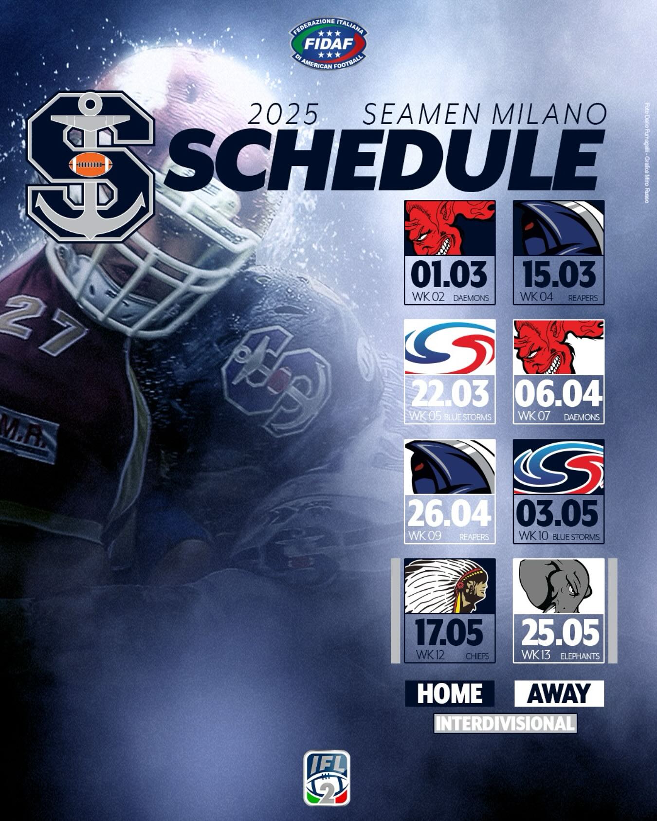 SEAMEN MILANO - 📅 È ufficiale! Il calendario delle partite... | Facebook