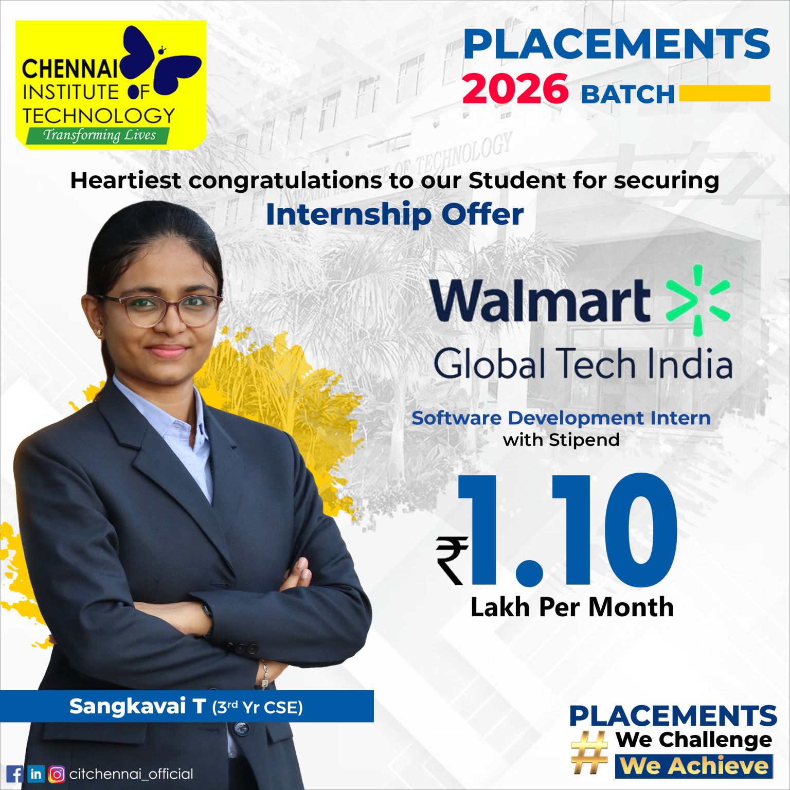 🚀 Big Congratulations to... - Chennai Institute of Technology | Facebook