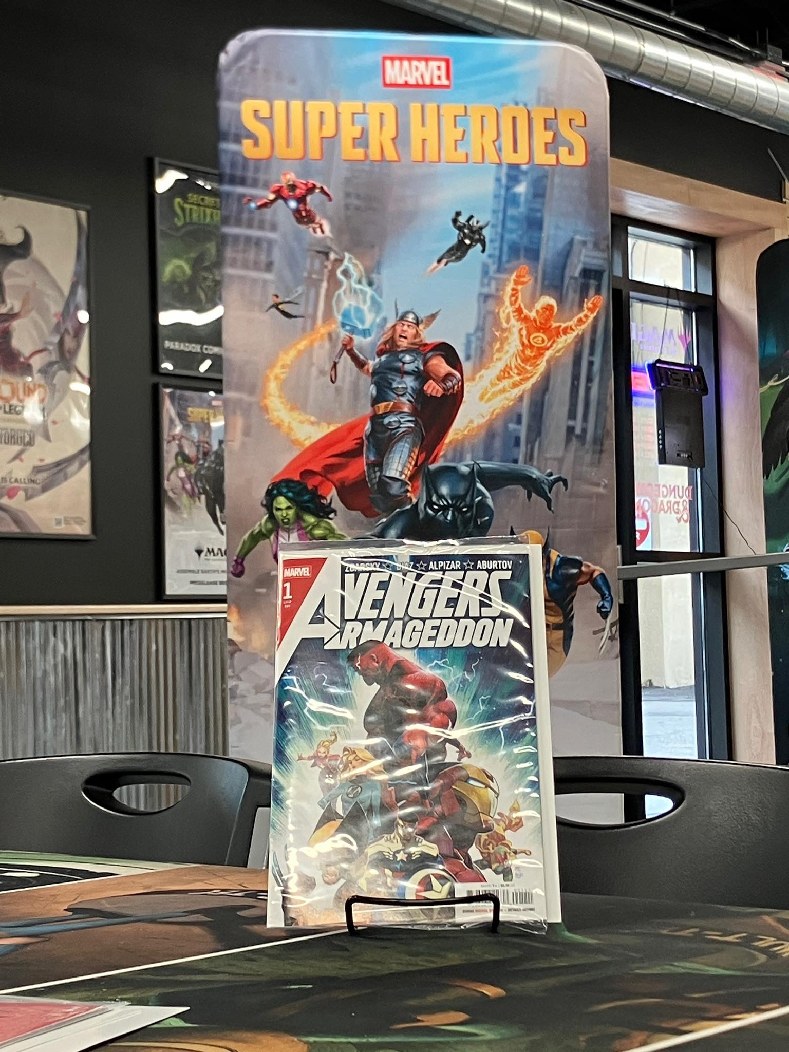 Avengers: Armageddon #1 comic with Warstorm Surge MTG promo card