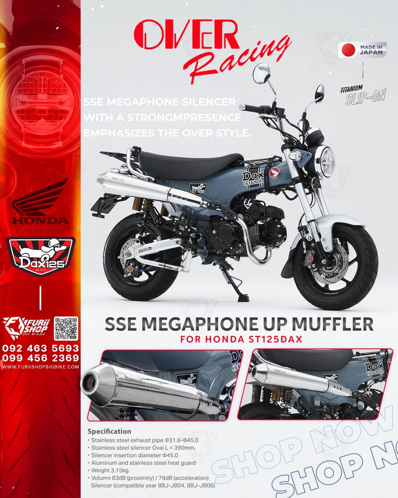 สายหยุ่นห้ามพลาด #Overracing Muffler Slip-On สินค้าแท้ 💯% made in japan ...
