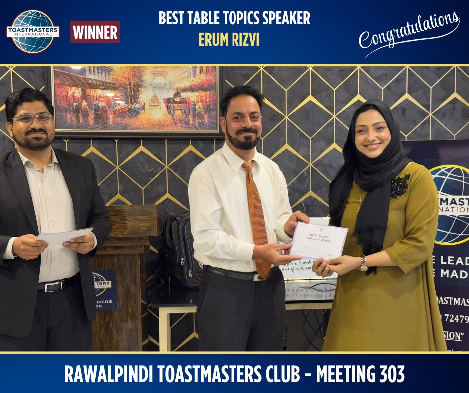 Rawalpindi Toastmasters Club - Meeting # 14 of Rawalpindi Toastmasters ...