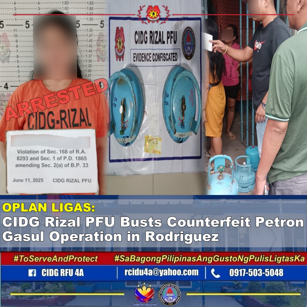 CIDG - OPLAN LIGAS: CIDG RIZAL PFU BUSTS COUNTERFEIT PETRON GASUL ...