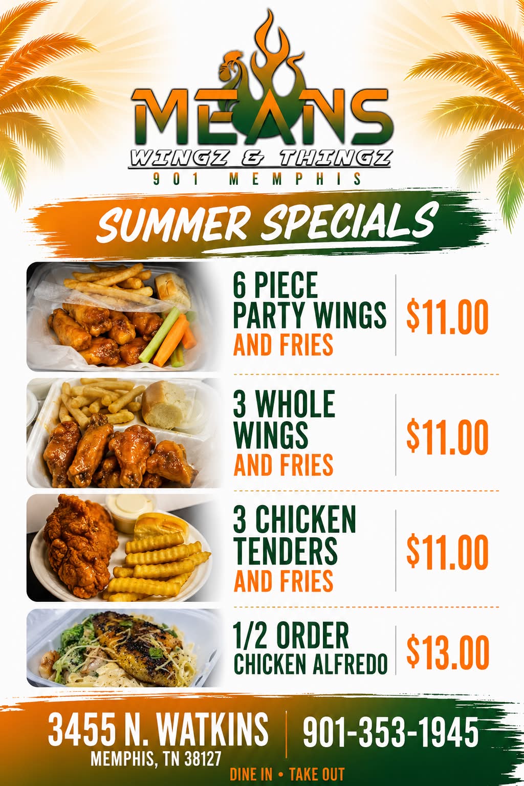 Means Wingz 901 | Memphis TN