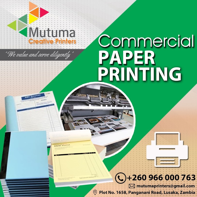 Mutuma Creative Printers | Lusaka