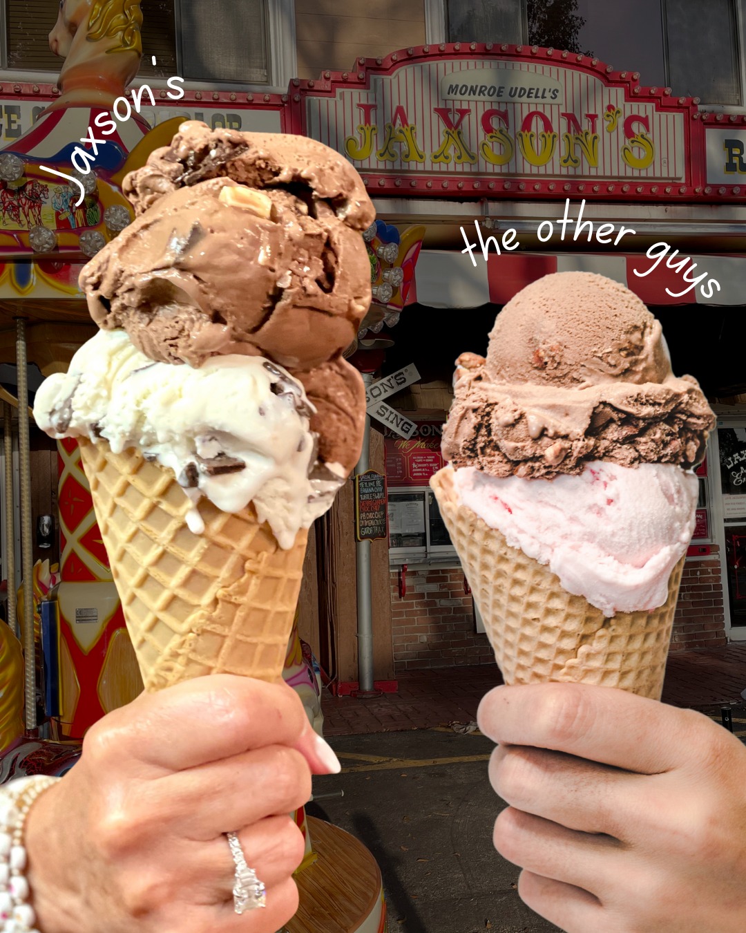 Jack the Dipper in Fletcher serves huge ice cream cones