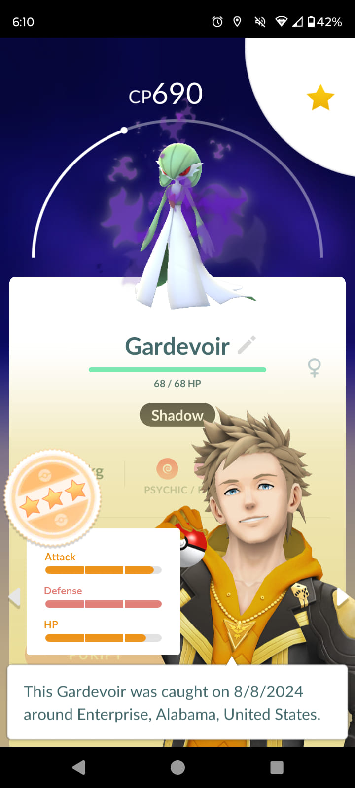Pokemon Level 50 Shiny Gardevoir 3 Movesets 30 Day Friendship GO