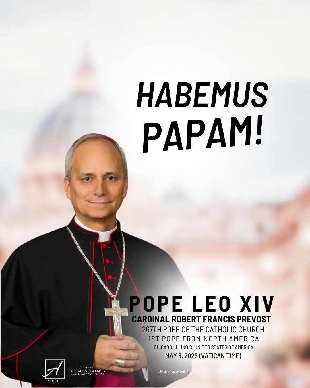 “Peace be with you all” - Pope... - Archie Osio's Bar + Resto | Facebook