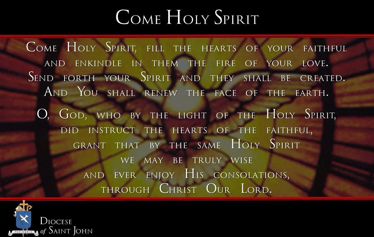 Diocese - Novena to the Holy Spirit - Day 9 Goodness Let us bow down in ...