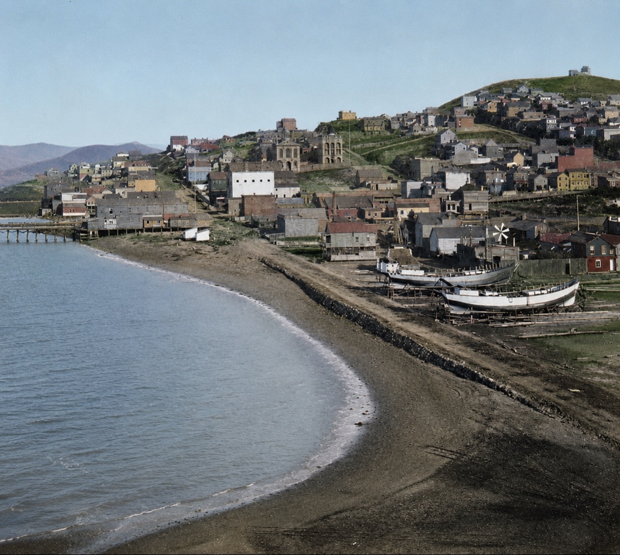 西海岸様 Colorized photo of North Beach. (1868)
