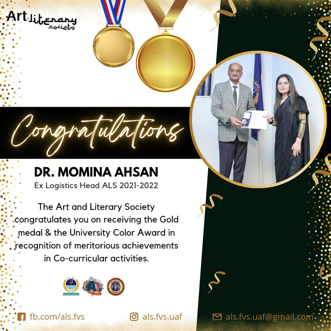 Art - Team ALS extends warmest congratulations to Dr. Momina Ahsan, Ex ...