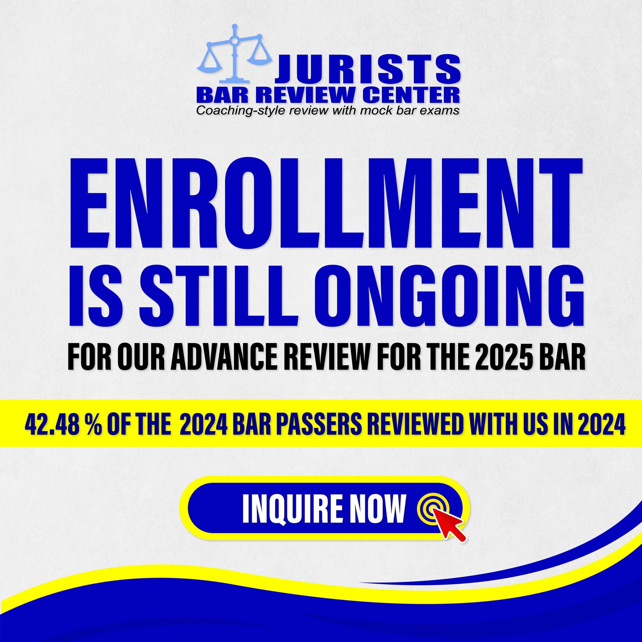 Jurists - 📢 Good news! Enrollment is STILL OPEN for our Advance Bar ...