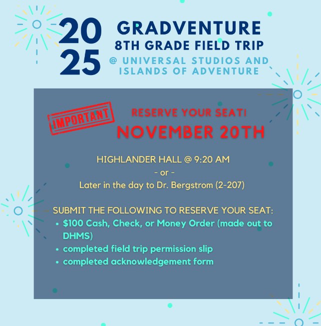 8th Grade students are invited... - Dunedin Highland Middle | Facebook
