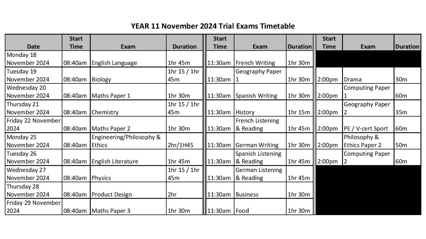 nunthorpe-the-year-11-trial-exam-timetable-is-now-available-good