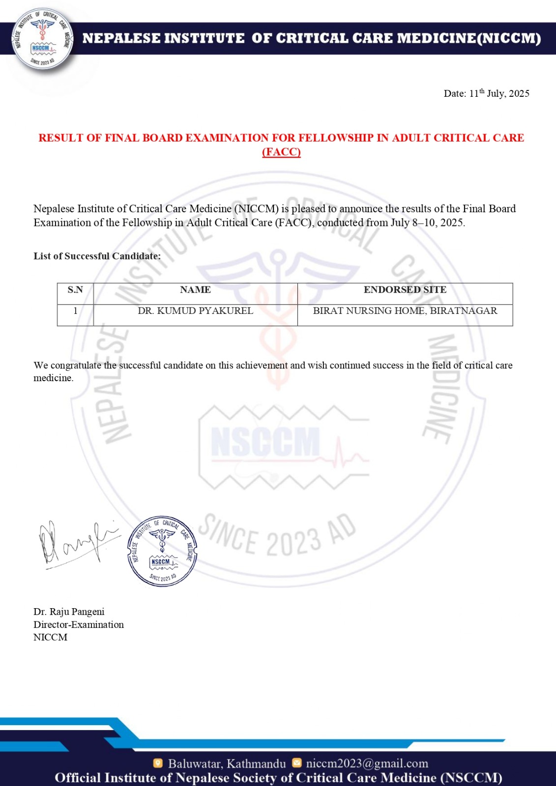 Nepalese - Congratulations to Dr. Kumud Pyakurel for successfully ...