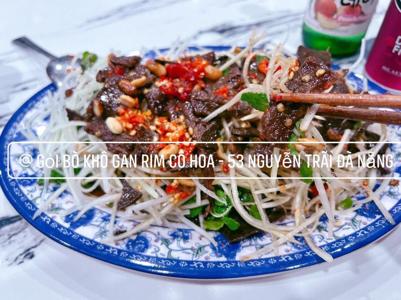 Gỏi Bò Khô Gan Rim Cô Hoa