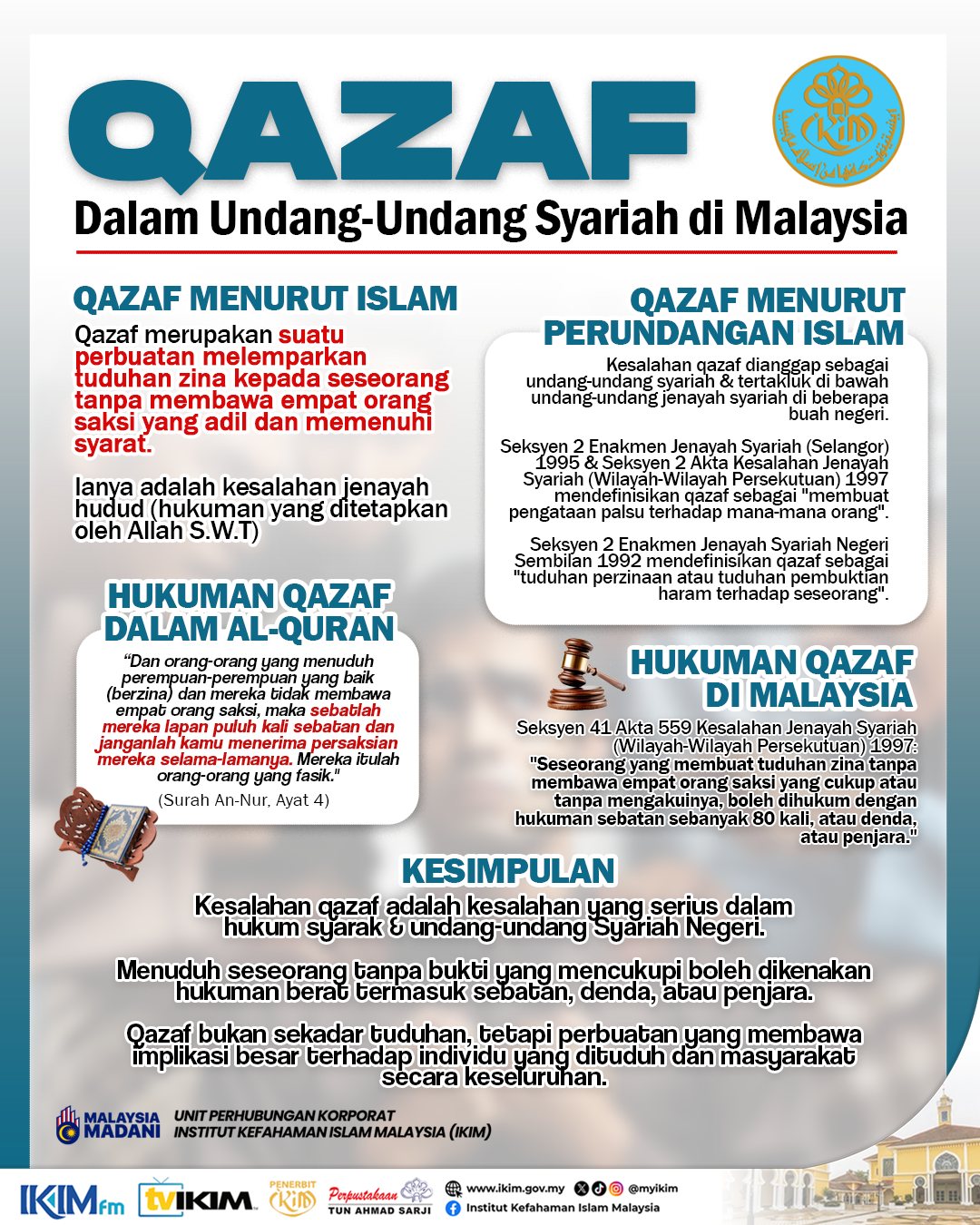 Institut - 📢 Qazaf: Tuduhan Tanpa Bukti Itu Dosa & Kesalahan Jenayah! ⚖ ...