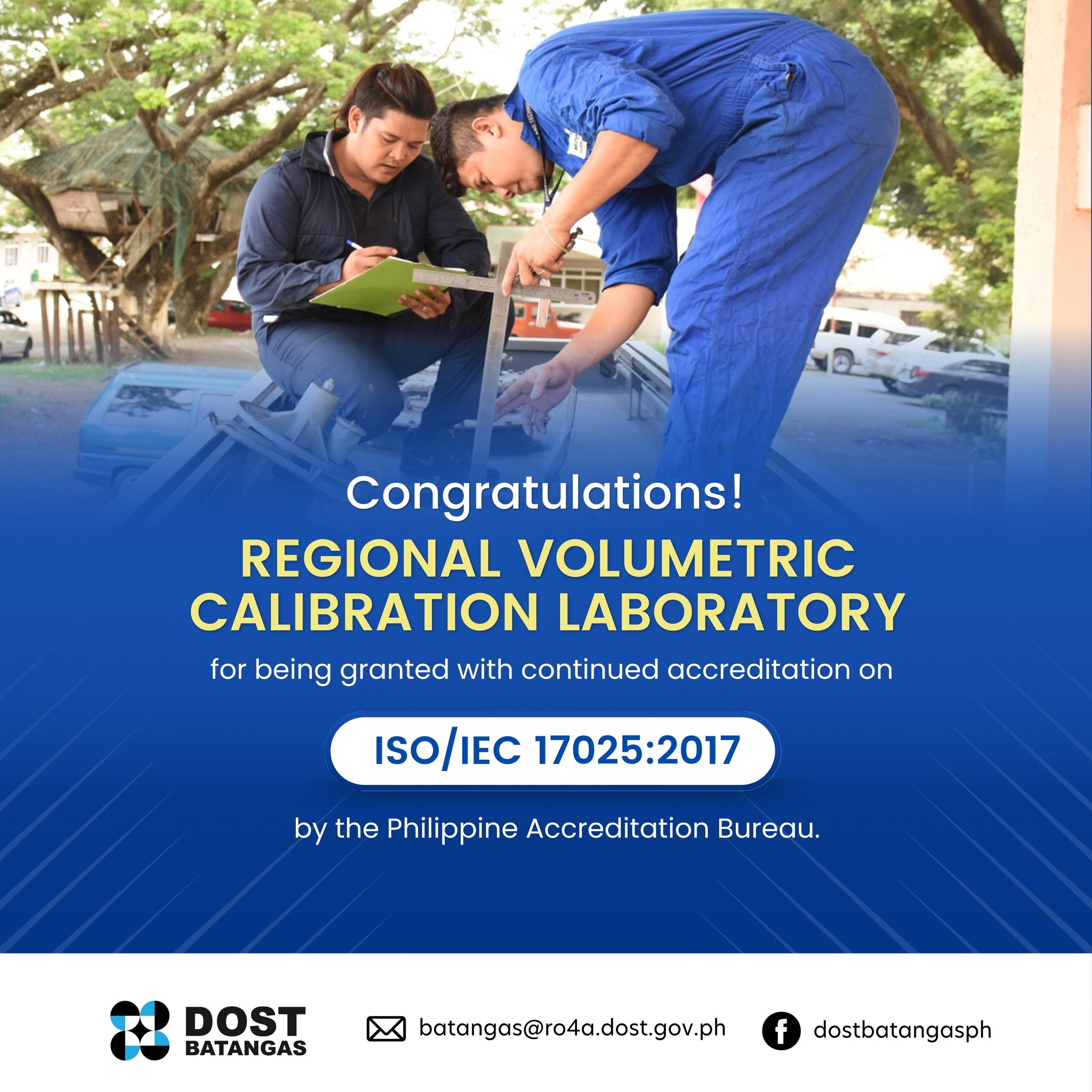 DOST - Big congratulations to our Regional Volumetric Calibration ...
